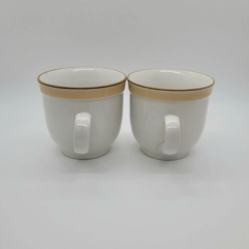 Johann Haviland Crowning Fashion China Creamer and 2 Mugs Set Tan Band Japan